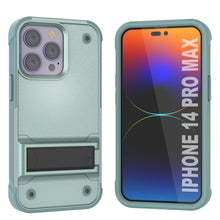 Cargar imagen en el visor de la galería, Funda Punkcase iPhone 14 Pro Max [Serie Reliance] Protectora Híbrida de Grado Militar con Soporte Incorporado [Verde]
