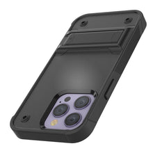 Cargar imagen en el visor de la galería, Funda Punkcase iPhone 14 Pro Max [Serie Reliance] Cubierta Protectora Híbrida de Grado Militar con Soporte Incorporado [Negro].
