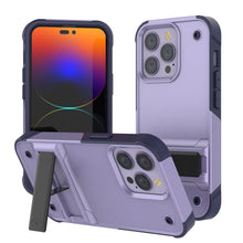 Load image into Gallery viewer, Funda Punkcase para iPhone 14 Pro [Serie Reliance] Funda híbrida protectora de grado militar con soporte integrado [Morado-Azul Marino]

