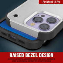 Load image into Gallery viewer, Funda Punkcase iPhone 14 Pro [Serie Reliance] Funda Protectora Híbrida de Grado Militar con Soporte Incorporado [Blanco-Negro]
