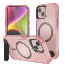 Cargar imagen en el visor de la galería, Funda PunkCase para iPhone 14, [Serie Spartan X] Carcasa resistente y duradera con soporte y anillo magnético [rosa]
