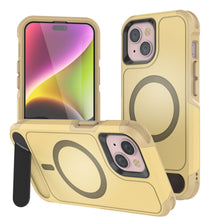 Load image into Gallery viewer, PunkCase Funda para iPhone 14, [Serie Spartan X] Funda resistente y resistente con soporte y anillo magnético [amarillo]
