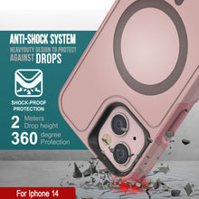 Cargar imagen en el visor de la galería, Funda PunkCase para iPhone 14, [Serie Spartan X] Carcasa resistente y duradera con soporte y anillo magnético [rosa]
