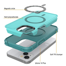 Cargar imagen en el visor de la galería, Magnetic circle Hard polycarbonate Soft TPU bumper Iphone 14 Plus 
