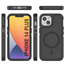 Cargar imagen en el visor de la galería, PunkCase iPhone 14 Plus Case, [Spartan 2.0 Series] Clear Rugged Heavy Duty Cover W/Built in Screen Protector [Black] 
