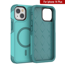 Cargar imagen en el visor de la galería, PunkCase iPhone 14 Plus Case, [Spartan 2.0 Series] Clear Rugged Heavy Duty Cover W/Built in Screen Protector [Blue] 
