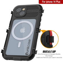 Cargar imagen en el visor de la galería, iPhone 14 Plus Metal Extreme 2.0 Serie Funda de Aluminio Resistente al Agua IP68 con Protector de Pantalla Incorporado [Negro]
