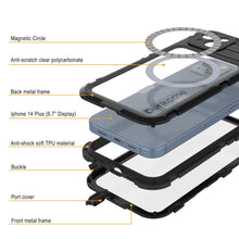 Cargar imagen en el visor de la galería, iPhone 14 Plus Metal Extreme 2.0 Serie Funda de Aluminio Resistente al Agua IP68 con Protector de Pantalla Incorporado [Negro]
