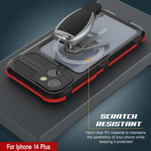 Cargar imagen en el visor de la galería, Funda impermeable de aluminio serie iPhone 14 Plus Metal Extreme 2.0 con protector de pantalla integrado IP68 [Negro-Rojo]
