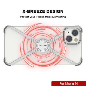 Funda Punkcase iPhone 14 Bumper [Serie Backbone] Ultra Slim Minimalista de Aluminio Metalizado para iPhone 14 (2022) (6.1") [Plata].