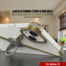Cargar imagen en el visor de la galería, Funda Bumper Punkcase iPhone 14 [Serie Backbone] Ultra Fina y Minimalista de Aluminio con Marco X para iPhone 14 (2022) (6.1&quot;) [Oro]
