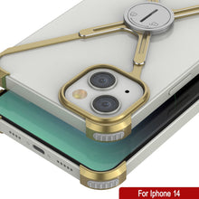 Cargar imagen en el visor de la galería, Funda Bumper Punkcase iPhone 14 [Serie Backbone] Ultra Fina y Minimalista de Aluminio con Marco X para iPhone 14 (2022) (6.1&quot;) [Oro]
