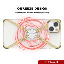 Cargar imagen en el visor de la galería, Funda Bumper Punkcase iPhone 14 [Serie Backbone] Ultra Fina y Minimalista de Aluminio con Marco X para iPhone 14 (2022) (6.1&quot;) [Oro]
