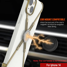 Cargar imagen en el visor de la galería, Funda Bumper Punkcase iPhone 14 [Serie Backbone] Ultra Fina y Minimalista de Aluminio con Marco X para iPhone 14 (2022) (6.1&quot;) [Oro]
