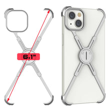 Cargar imagen en el visor de la galería, Funda Punkcase iPhone 14 Bumper [Serie Backbone] Ultra Slim Minimalista de Aluminio Metalizado para iPhone 14 (2022) (6.1&quot;) [Plata].
