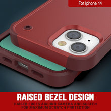 Load image into Gallery viewer, Funda Punkcase para iPhone 14 [Serie Reliance] Funda protectora híbrida de grado militar con soporte incorporado [Rojo-Rosa]
