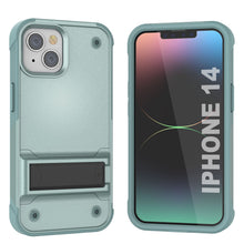 Load image into Gallery viewer, Funda Punkcase iPhone 14 [Serie Reliance] Funda Híbrida Protectora de Grado Militar con Soporte Incorporado [Verde]
