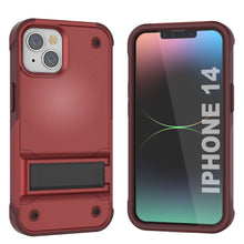 Load image into Gallery viewer, Funda Punkcase para iPhone 14 [Serie Reliance] Funda protectora híbrida de grado militar con soporte incorporado [Rojo-Rosa]
