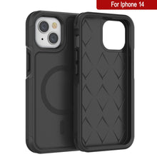 Cargar imagen en el visor de la galería, PunkCase iPhone 14 Case, [Spartan 2.0 Series] Clear Rugged Heavy Duty Cover W/Built in Screen Protector [Black] 
