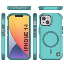 Cargar imagen en el visor de la galería, PunkCase iPhone 14 Case, [Spartan 2.0 Series] Clear Rugged Heavy Duty Cover W/Built in Screen Protector [Blue] 

