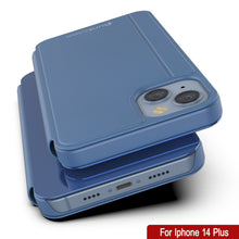 Load image into Gallery viewer, Carcasa protectora Punkcase iPhone 14 Plus Reflector Flip Cover [Azul]
