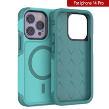 Cargar imagen en el visor de la galería, PunkCase iPhone 14 Pro Case, [Spartan 2.0 Series] Clear Rugged Heavy Duty Cover W/Built in Screen Protector [Blue] 
