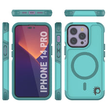 Cargar imagen en el visor de la galería, PunkCase iPhone 14 Pro Case, [Spartan 2.0 Series] Clear Rugged Heavy Duty Cover W/Built in Screen Protector [Blue] 
