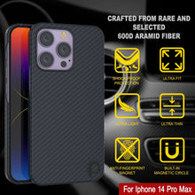 Cargar imagen en el visor de la galería, Punkcase para iPhone 14 Pro Max Funda de Fibra de Carbono [Serie Aramid MagShield] Ultra Delgada.
