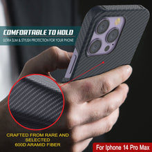 Cargar imagen en el visor de la galería, Punkcase para iPhone 14 Pro Max Funda de Fibra de Carbono [Serie Aramid MagShield] Ultra Delgada.
