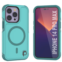 Cargar imagen en el visor de la galería, PunkCase iPhone 14 Pro Max Case, [Spartan 2.0 Series] Clear Rugged Heavy Duty Cover W/Built in Screen Protector [Blue] (Color in image: Blue)
