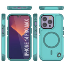 Cargar imagen en el visor de la galería, PunkCase iPhone 14 Pro Max Case, [Spartan 2.0 Series] Clear Rugged Heavy Duty Cover W/Built in Screen Protector [Blue] 
