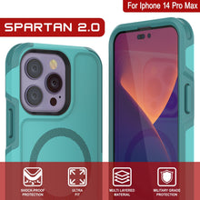 Cargar imagen en el visor de la galería, 14 Pro Max x SPARTAN 2.0 SHOCK-PROOF MULTI LAYERED MILITARY GRADE PROTECTION MATERIAL PROTECTION 
