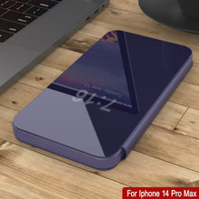 Load image into Gallery viewer, Funda protectora con tapa Punkcase iPhone 14 Pro Max Reflector [Morado]

