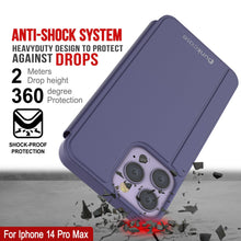 Load image into Gallery viewer, Funda protectora con tapa Punkcase iPhone 14 Pro Max Reflector [Morado]

