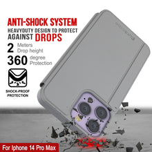 Load image into Gallery viewer, Funda reflectora Punkcase para iPhone 14 Pro Max, funda protectora con tapa [Plateado]

