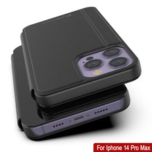 Cargar imagen en el visor de la galería, Estuche Reflector Punkcase iPhone 14 Pro Max, Cubierta Protectora de Cierre [Negro]
