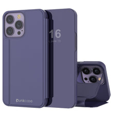 Load image into Gallery viewer, Funda protectora con tapa Punkcase iPhone 14 Pro Max Reflector [Morado]
