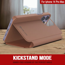 Load image into Gallery viewer, Funda Punkcase Reflectora para iPhone 14 Pro Max, Cubierta Protectora con Tapa [Rosado]
