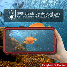 Cargar imagen en el visor de la galería, iPhone 14 Pro Max Metal Extreme 2.0 Series Funda impermeable de aluminio IP68 Con protector de pantalla incorporado [Rojo-Negro]
