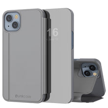 Load image into Gallery viewer, Carcasa Punkcase para iPhone 14, cubierta protectora con tapa abatible [plateada]
