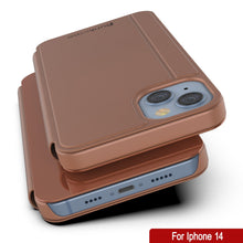 Load image into Gallery viewer, Funda reflectante Punkcase para iPhone 14, con cubierta protectora abatible [Rosa]
