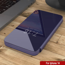 Load image into Gallery viewer, Funda protectora de tapa Punkcase para iPhone 14 Reflector [Morado].
