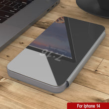 Load image into Gallery viewer, Carcasa Punkcase para iPhone 14, cubierta protectora con tapa abatible [plateada]

