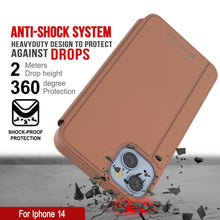Load image into Gallery viewer, Funda reflectante Punkcase para iPhone 14, con cubierta protectora abatible [Rosa]
