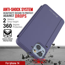 Load image into Gallery viewer, Funda protectora de tapa Punkcase para iPhone 14 Reflector [Morado].
