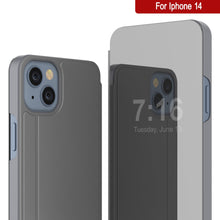 Load image into Gallery viewer, Carcasa Punkcase para iPhone 14, cubierta protectora con tapa abatible [plateada]
