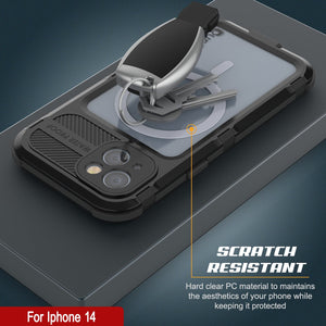 iPhone 14 Carcasa Impermeable de Aluminio de la Serie Metal Extreme 2.0 IP68 con Protector de Pantalla Incorporado [Negro]