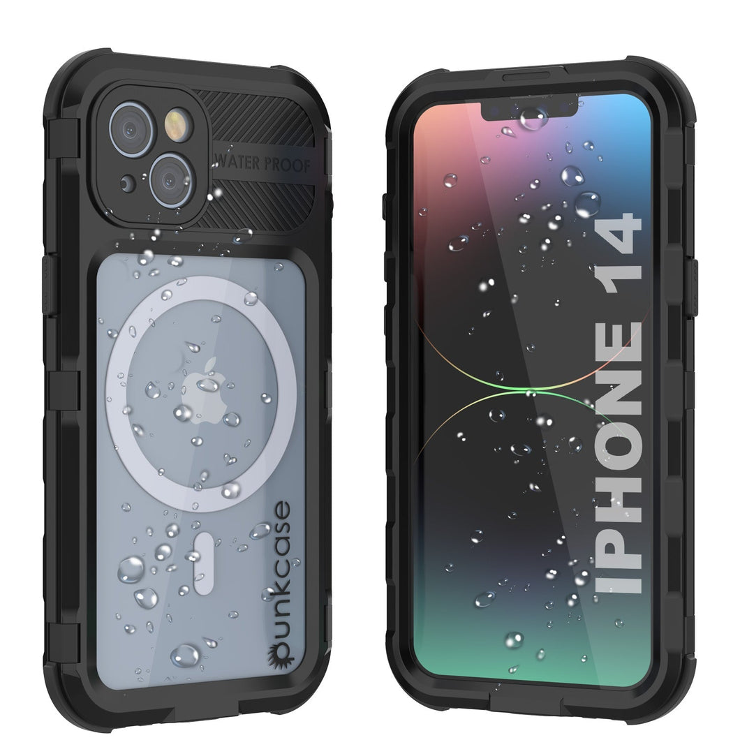 iPhone 14 Carcasa Impermeable de Aluminio de la Serie Metal Extreme 2.0 IP68 con Protector de Pantalla Incorporado [Negro]
