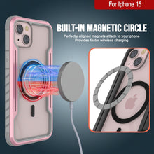 Cargar imagen en el visor de la galería, Punkcase iPhone 15 Armor Stealth MAG Defensa Case Protectora de Grado Militar con Cubierta de Múltiples Capas [Oro Rosa]
