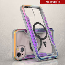 Cargar imagen en el visor de la galería, Funda de Defensa Punkcase iPhone 15 Stealth ARMOUR MAG de Grado Militar Protectora Multicapa [Arcoíris]
